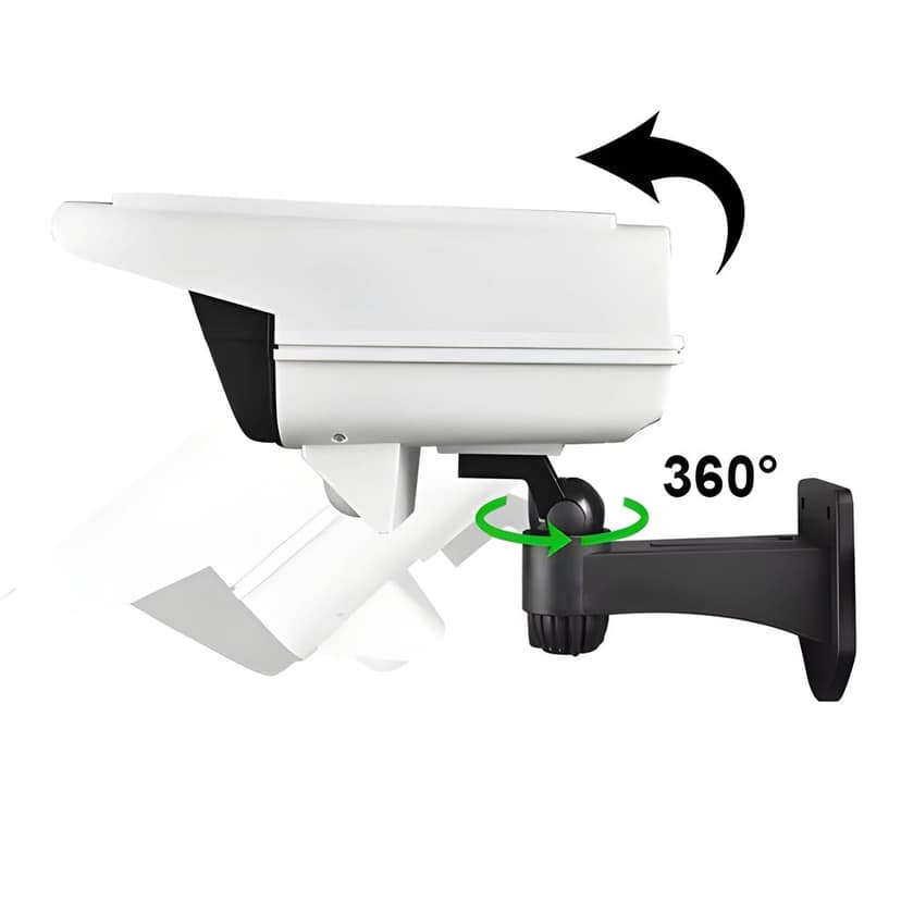 Motion Sensor CCTV Camera Shaped LED Light with Solar Panel & Remote Control | 3 Lighting Modes | Outdoor Security Light for Home & Garden (Original Quality) view 2