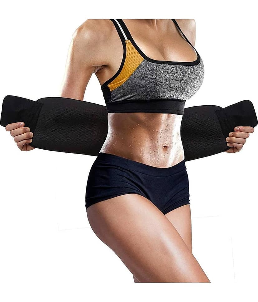 Slim & Sweat Belt for Men and Women |Body Shaper - Free Size (Black Color) 1 Pcs view 2