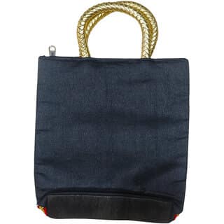 Black Women Hand-held Bag Handcrafted women embroidered hand bag view 2