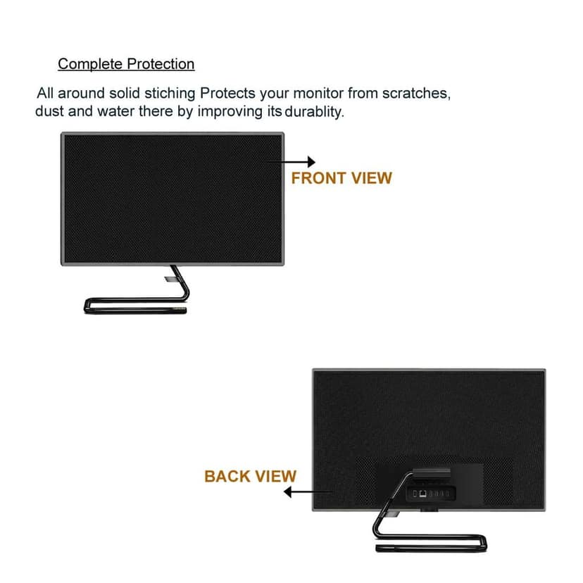 PalaP Super Premium Dust Proof Monitor Cover for Lenovo All in ONE Desktop 22 inches (Black) view 2