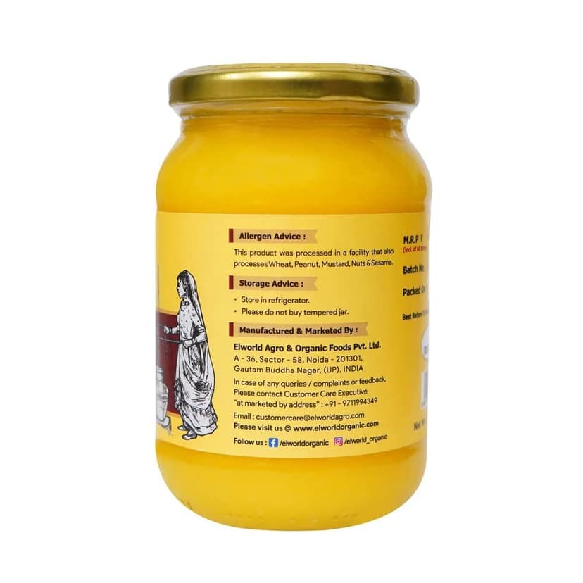 Elworld Agro & Organic Food Products A2 Desi Bilona Cow Ghee 500ml view 2
