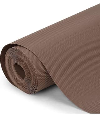 EASYHOME Multipurpose ( 45 cm X 1.5 m) EVA Anti-Slip Mat Liners For Bathroom, Kitchen, Fridge & Table Mat- Brown (45cmx150cm)