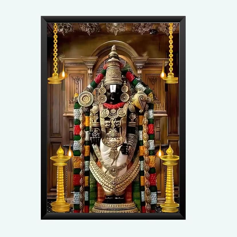 NOKKES tirupati blalaji Venkateswara tirupati blalaji Photo Frames Religious Photo frame 5X7 Inch Photo Frame_AQW39