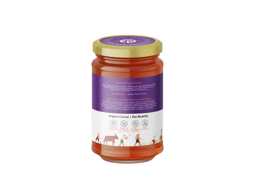 Raw Jamun Honey - 500gm | 100% Pure & Natural Jamun Honey, Rich in Antioxidants | Unprocessed, Unfiltered, Direct from Beekeepers | Ideal for Culinary & Health Needs view 2