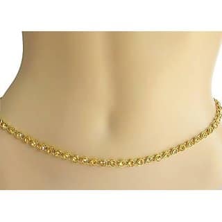 Designer CZ Golden Stone Waist Chain Belly Chain Kamar Band view 2