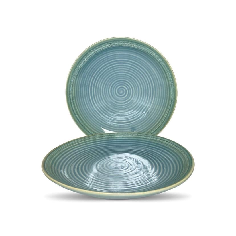 Ceramic Dining Sea Green Ceramic Dinner Plates &amp; Dinner Bowls Dinner Set of 4 view 2