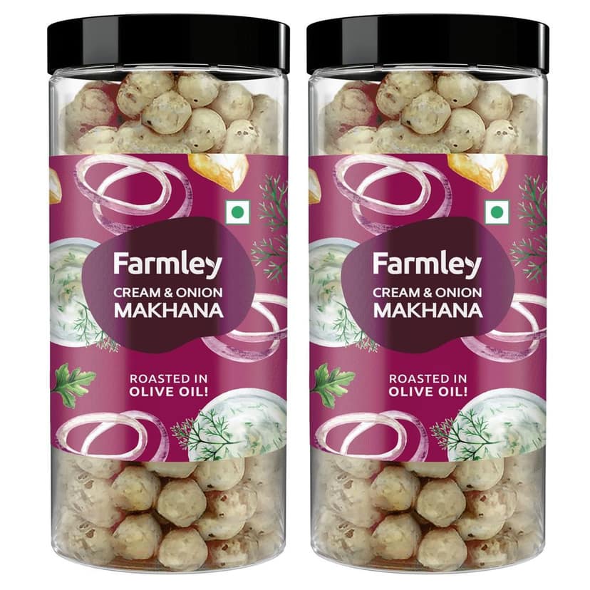 Farmley Cream & Onion Makhana Roasted In Olive Oil (2 x 83 g)