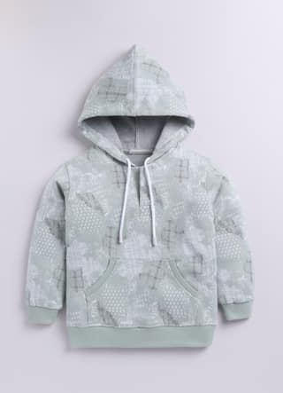 Unisex Baby Cotton Blend Cow Applique Hooded Sweatshirt