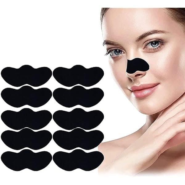 Nose Strips For Blackhead Whitehead Remover, Nose Pore Cleanser Strips, Deep Cleansing (20 PCS) Rose + Charcoal view 2