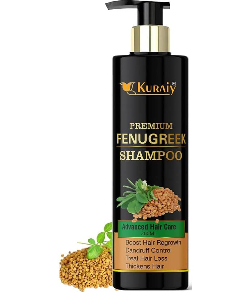 KURAIY NATURAL FENUGREEK SHAMPOO FOR DEEP CONDITIONING,SILKY & SHINY HAIR 200ML