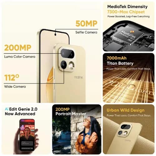 REALME 16 PRO (Pebble Grey, 8GB RAM, 128GB Storage) view 2