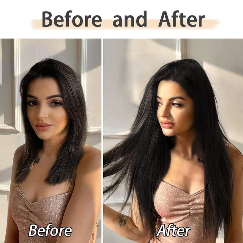 AkashKrishna 5 Clip in Hair Extension For Girls Brown Hair Extensions 24 Inches Long Brown Hair For Women view 2