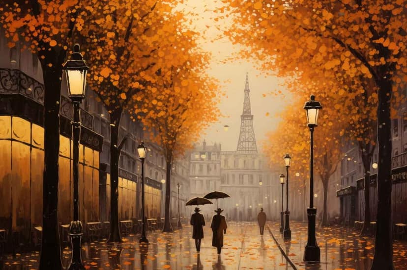 WOMAN WALKING IN THE STREET 24in X 16in WITH BLACK FRAME view 2
