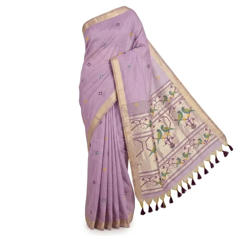 Lavender Sambalpuri Saree