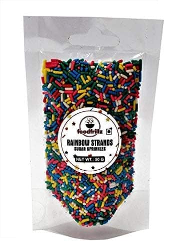 foodfrillz Whipping Cream Powder - All Purpose Vanilla (200 g) + Rainbow Strands (50 g) + Chocolate Strands Sprinkles (50 g) view 2
