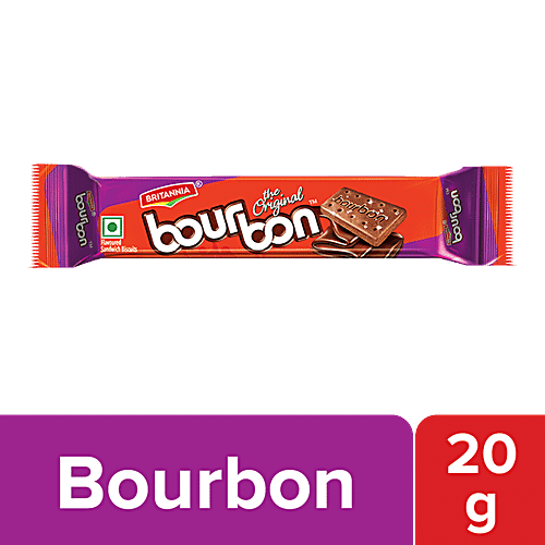 Britannia Bourbon Original Sandwich Biscuits, 20 g