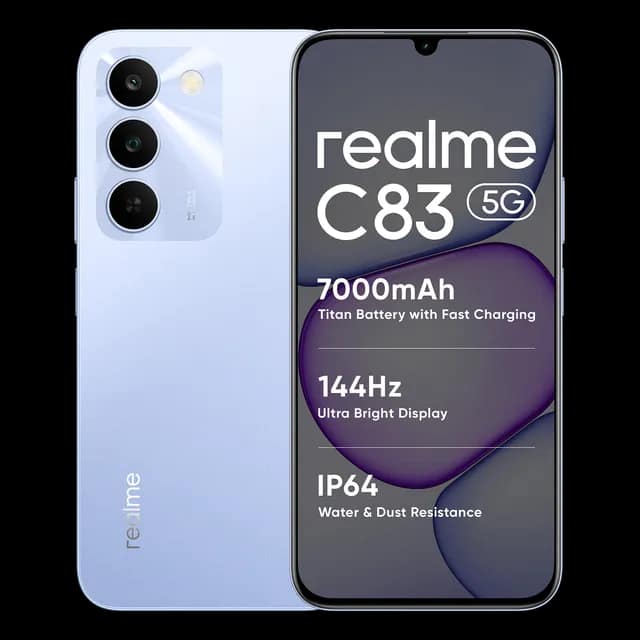 REALME C83 5G (Blooming Purple, 4GB RAM, 64GB Storage)