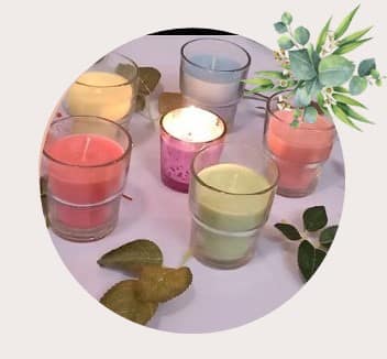 Aromatic Glass Rose Candle