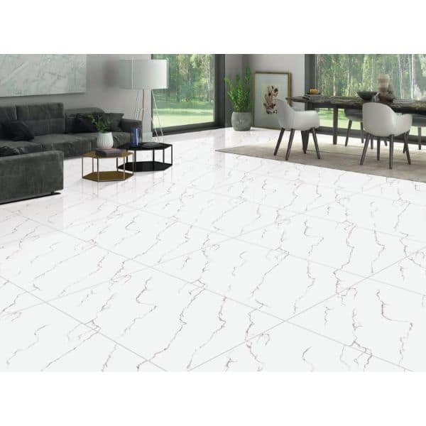 Orientbell Floor Tiles PGVT Endless Statuario White 2 PCS