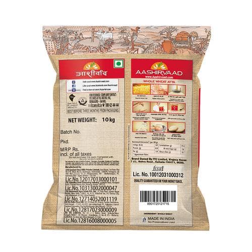 Aashirvaad Superior Whole Wheat Atta, 10 Kg view 2