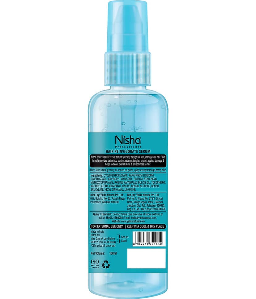 Nisha Professional Hair Reinvigorate Serum 100ml, Eversilk Pro Vitamin Hair Serum for Dry & Tangle-Prone Hair view 2