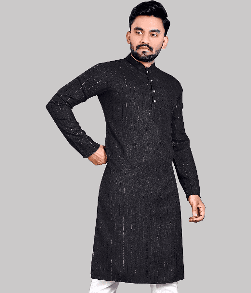 YUG ART - Pink Cotton Blend Men's Regular Kurta ( Pack of 1 )