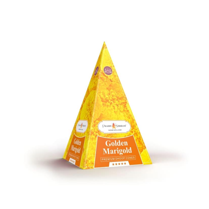 JPSR Golden Marigold Premium Incense Cones view 2