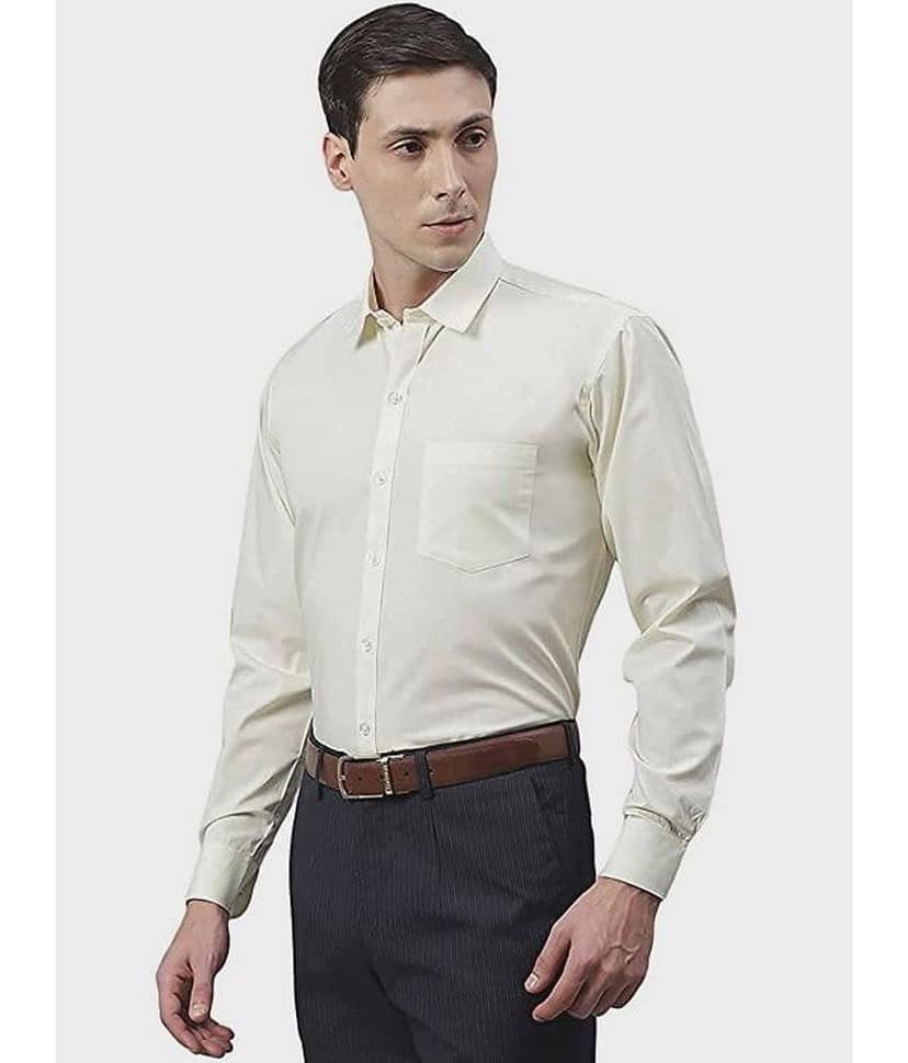Makhanchor - Beige Cotton Regular Fit Men's Formal Shirt ( Pack of 1 ) view 2