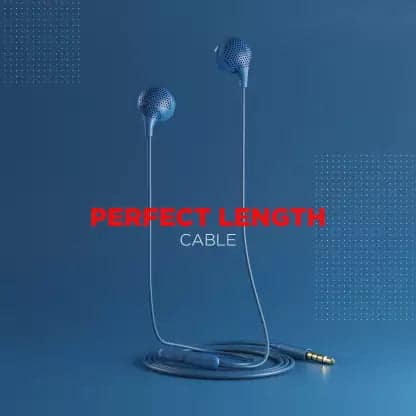 boAt Bassheads 104 | Wired Earphones with 10mm drivers, Absolute Experience, Immersive Audio, Lightweight Design Blue view 2