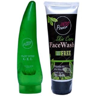 INDOPOWER ADd272-ALOE VERA GEL 150ml. + SKIN CARE FACE WASH 100g.