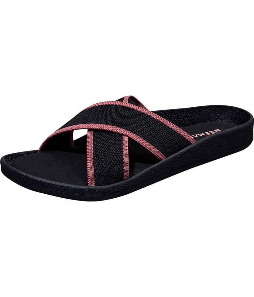 Neemans Knit Sandals Black Women's Open Toe Flats