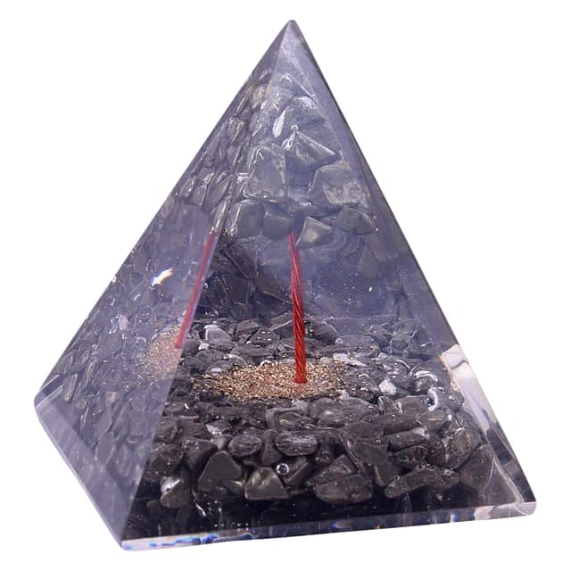 Pyrite Orgone Pyramid with Natural Pyrite Tree Inside to Attract Wealth Prosperity and Abundance, Home, Office, Décor(KI_105) by Krishna Impex view 2