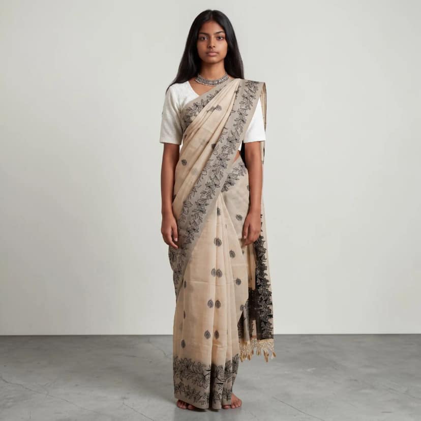 Sambalpuri Baandha Ikat Handloom Cotton Saree with Blouse