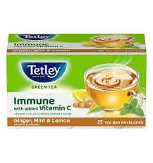 TETLEY GREEN TEA GINGER,MINT LEMON 25N