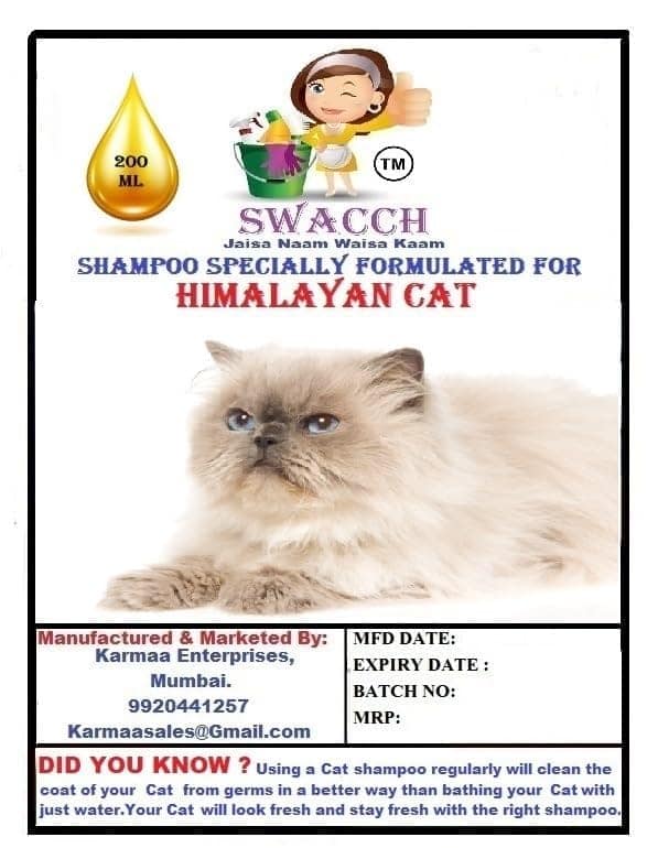 SWACCH Premium Shampoo for Himalayan CAT (200ML) (Pack of 3) Strawberry view 2