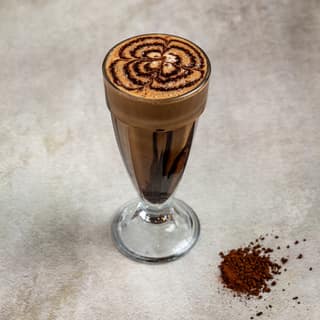 Cold coffee with ice cream