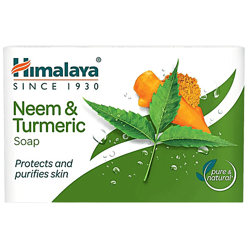 Himalaya Neem & Turmeric Bathing Soap, Cleanses & Purifies Skin, 125 g