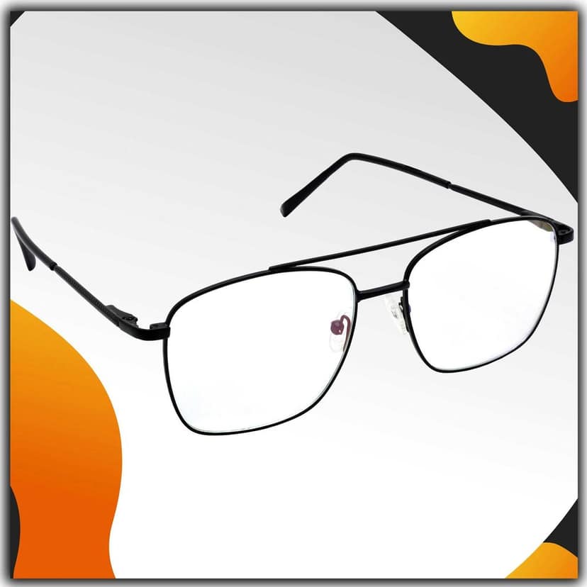 Hrinkar Metal Full Rim Rectangle Spectacles Frames for Men & Women - HFRM19009
