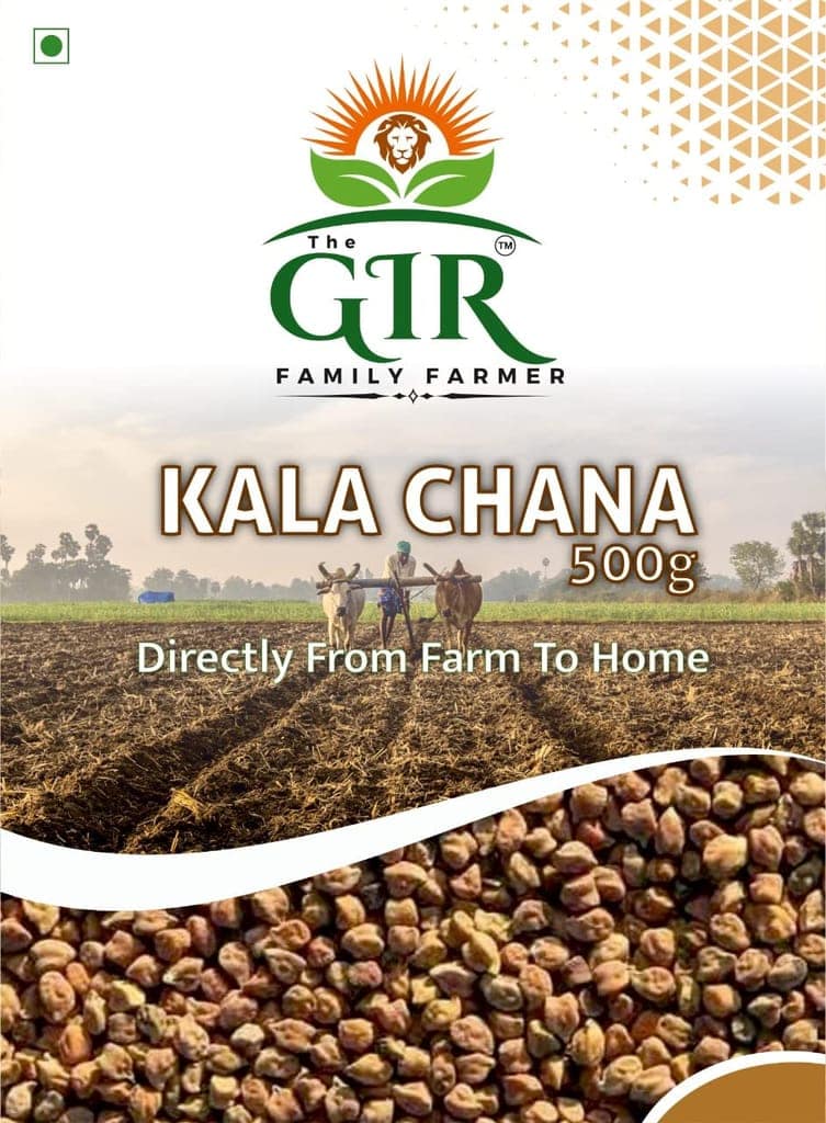 The Gir Organic Chana – Kala/Brown Chickpeas, Premium Quality, 500g Pack view 2