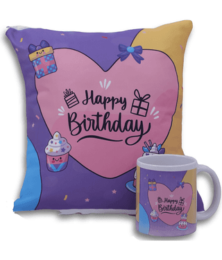 Ros - Purple Gifting Printed Cushion
