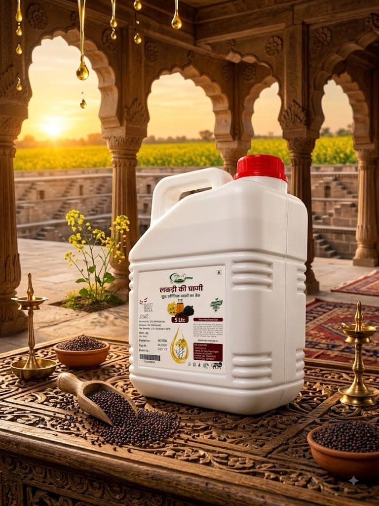 Tulsi Organic Cold Pressed Black Mustard Oil (5 Litre) view 2
