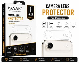 ISAAK Back Camera Lens Protector compatible for Apple iPhone Air (Pack of 1)