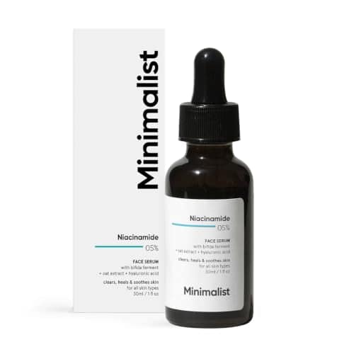 Minimalist Niacinamide 5% Serum with Hyaluronic Acid Reduces Dark Spots, Controls Oil, Minimizes Pores, Strengthens Skin Barrier, Hydrating Daily Vitamin B3 Serum for All Skin Types (30ml) Minimalist Niacinamide 5% Serum with Hyaluronic Acid Reduces Dark view 2
