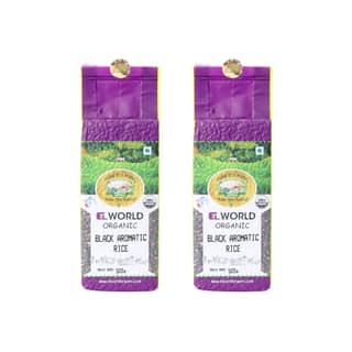 ELWORLD AGRO & ORGANIC FOOD PRODUCTS Regular Black Aromatic Rice 450 Gram (Pack of 4)