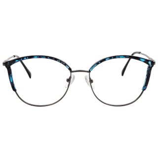 Butterfly Blue Spectrum Metal Floral Eyeglasses