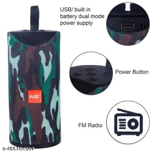Portable Wireless Bluetooth Speaker with LED Light and Mic, Waterproof Outdoor Speaker with Powerful Sound and Long Playtime view 2