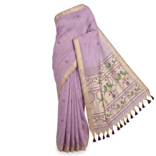 Lavender Sambalpuri Saree