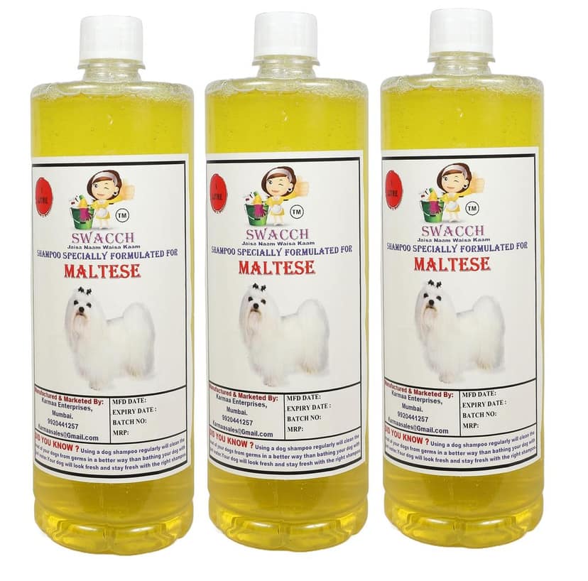 Swacch Shampoo Specially Formulated for Maltese (1 Litre) (Combo Pack of 3) Lemon view 2