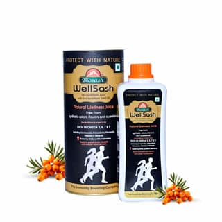 Biosash Himalayan Wellsash Sea Buckthorn Juice with Seed Oil 750ml | Cold-Pressed Organic Antioxidant | Detox Drink & Immunity Booster | No Sugar | Makes 150 Glasses | For Skin, Heart, Brain, Liver