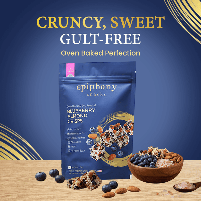 Epiphany Dry Fruit Snacks Blueberry Almond Bars Healthy and Delicious Dry Fruit Sweet Energy Crunch ( No Sugar Added )85gm-PO2 view 2